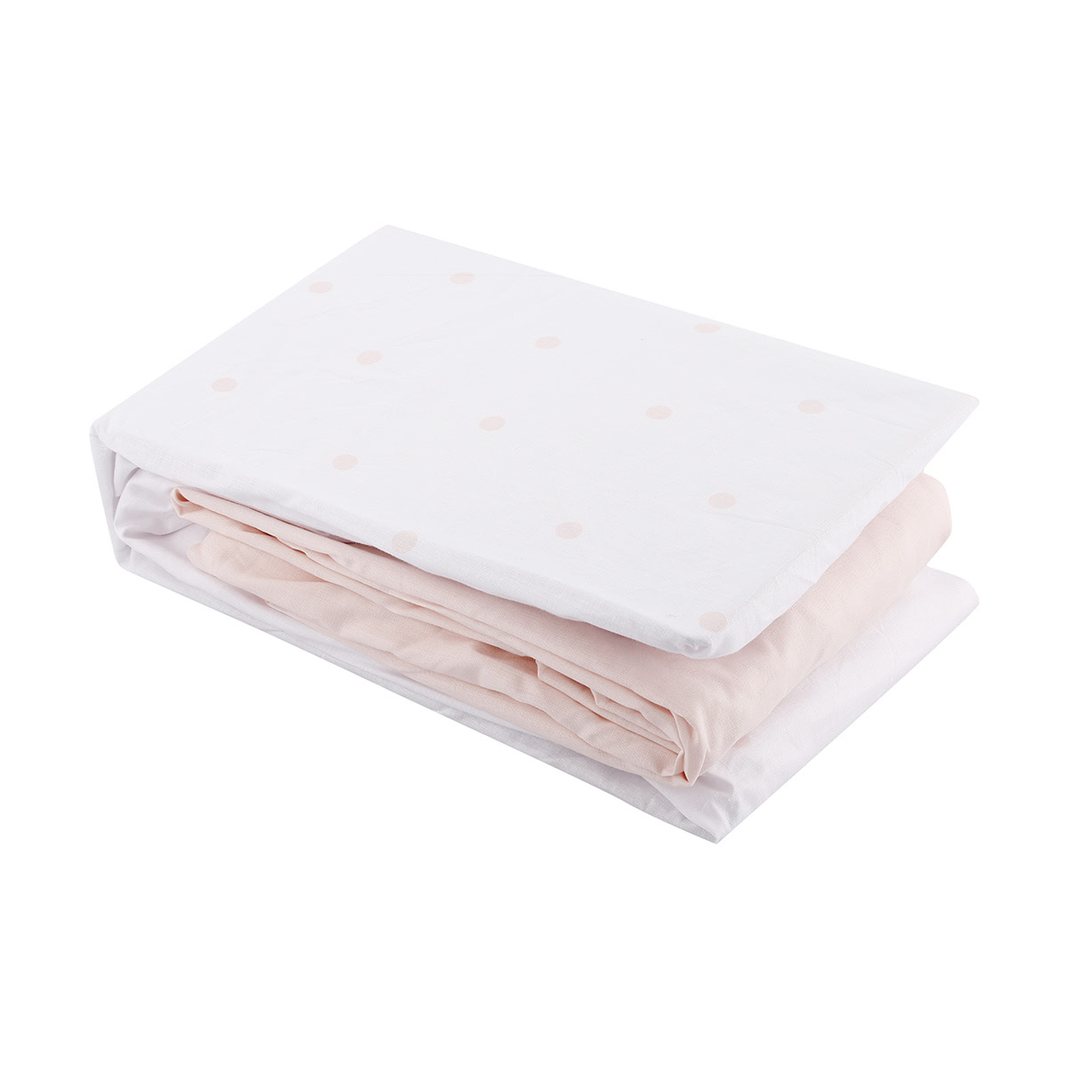 2 Pack Cotton Fitted Cot Sheet - Spot