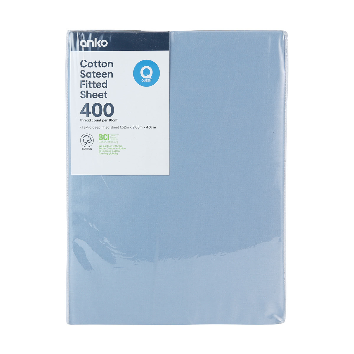 400 Thread Count Cotton Sateen Fitted Sheet