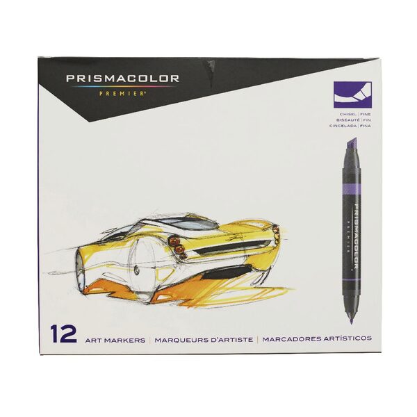 Prismacolor Art Markers ChiselFine Primary&Secondary 12 Pack