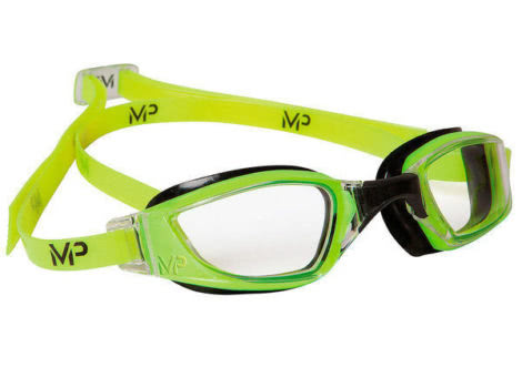 Michael Phelps XCEED Yellow & Black Clear Lens Goggles